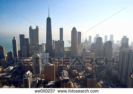 Aerial view of Chicago. Illinois. USA. View Large Photo Image Stock Photo - Aerial view of Chicago. Illinois. USA.. Fotosearch