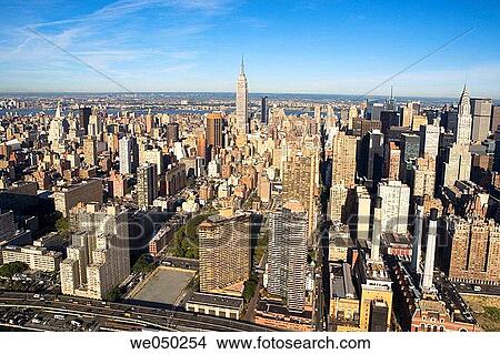 Aerial view of Manhattan. New York city. USA. View Large Photo Image Picture - Aerial view of Manhattan. New York city. USA.. Fotosearch