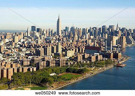 Aerial view of Manhattan. New York city. USA. View Large Photo Image Stock Photo - Aerial view of Manhattan. New York city. USA.. Fotosearch