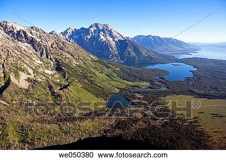 Aerial view of Mount Moran. Grand Teton National Park. Wyoming. USA. View Large Photo Image Stock Image - Aerial view of Mount Moran. Grand Teton National Park. Wyoming. USA.. Fotosearch