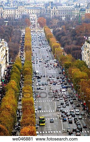 Aerial view of the Champs-Elys? es. Paris. France View Large Photo Image Stock Image - Aerial view of the Champs-Elys? es. Paris. France. Fotosearch