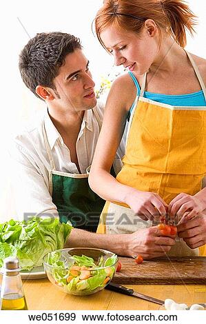 amusement, Best friend, at-home, apron, 20's View Large Photo Image Stock Photo - amusement, Best friend, at-home, apron, 20's. Fotosearch