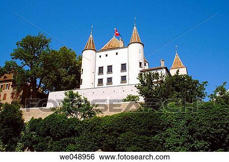an old castle in Nyon, Switzerland View Large Photo Image Stock Photograph - an old castle in Nyon, Switzerland. Fotosearch