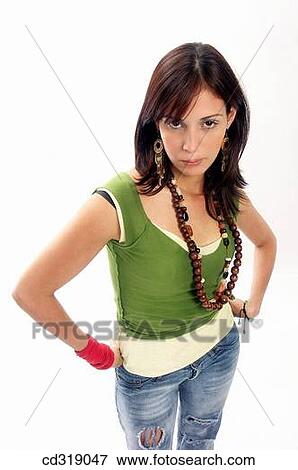 angry, clipping path, brunette, adolescence View Large Photo Image Stock Photo - angry, clipping path, brunette, adolescence. Fotosearch