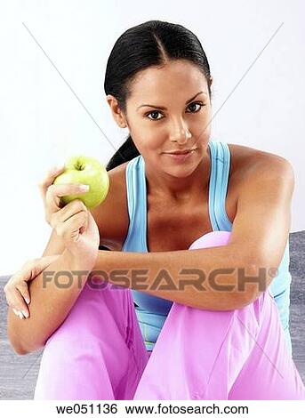 apple, contemporary, brunette, 20's View Large Photo Image Stock Photograph - apple, contemporary, brunette, 20's. Fotosearch