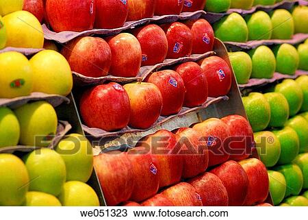 Apples at La Boqueria market, Barcelona. Catalonia, Spain View Large Photo Image Stock Image - Apples at La Boqueria market, Barcelona. Catalonia, Spain. Fotosearch