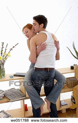 Stock Photo - at-home, bonding, bond, attraction, 20's. Fotosearch