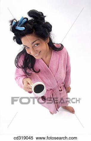 baby boomer, barefoot, bathrobe, breakfast, brunette View Large Photo Image Stock Photography - baby boomer, barefoot, bathrobe, breakfast, brunette. Fotosearch