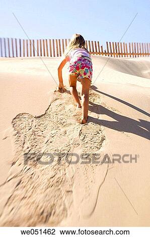 back view, blond, beach, barefoot, ascending View Large Photo Image Stock Image - back view, blond, beach, barefoot, ascending. Fotosearch