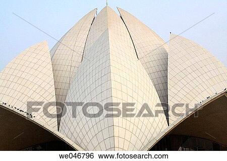 Bahai Lotus Temple. Kalkaji. Delhi. India. View Large Photo Image Stock Photograph - Bahai Lotus Temple. Kalkaji. Delhi. India.. Fotosearch