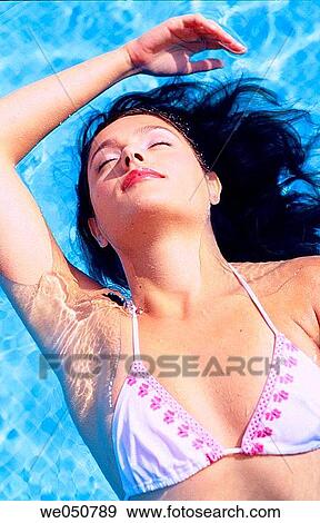bathe, brunette, bathing, Arms raised View Large Photo Image Stock Photo - bathe, brunette, bathing, Arms raised. Fotosearch