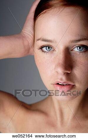beauty, Beauty Care, blue eyes, Close-up View Large Photo Image Picture - beauty, Beauty Care, blue eyes, Close-up. Fotosearch