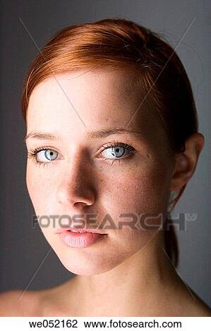 Stock Image - beauty, Beauty Care, blue eyes, Close-up. Fotosearch