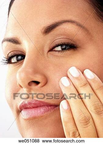 beauty, Beauty Care, brunette, cheek, Close-up View Large Photo Image Stock Photo - beauty, Beauty Care, brunette, cheek, Close-up. Fotosearch