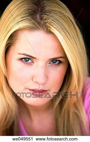 Stock Image - beauty, blond, Close-up. Fotosearch