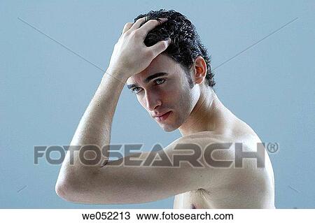 Stock Image - beauty, Body care, black hair, attractive. Fotosearch