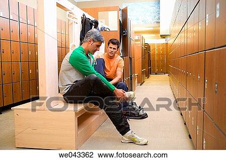 bench, chat, changing-room, 30's View Large Photo Image Stock Image - bench, chat, changing-room, 30's. Fotosearch