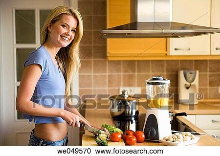 blond, Chopping-board, board, at-home View Large Photo Image Stock Image - blond, Chopping-board, board, at-home. Fotosearch