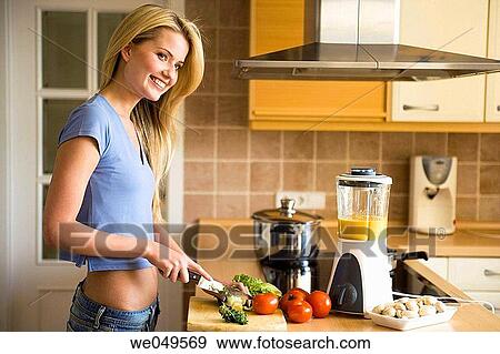 blond, Chopping-board, board, at-home View Large Photo Image Stock Photo - blond, Chopping-board, board, at-home. Fotosearch