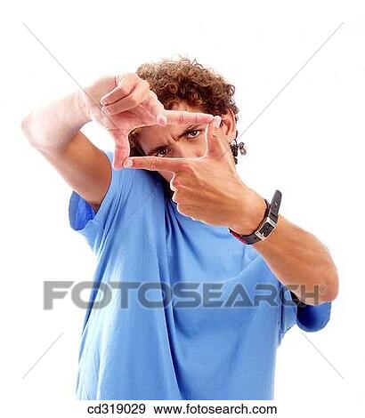 Stock Photo - blue, boy, clipping path, contemporary. Fotosearch