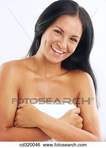 Body care, brunette, carnality, clipping path View Large Photo Image Stock Photograph - Body care, brunette, carnality, clipping path. Fotosearch