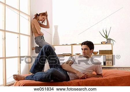 Picture - bond, boy, bonding, at-home. Fotosearch