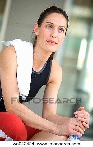 bottle, brunette, break-time, break, absorbed View Large Photo Image Picture - bottle, brunette, break-time, break, absorbed. Fotosearch