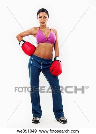 boxer, brunette, boxing-glove, boxing, 20's View Large Photo Image Stock Photo - boxer, brunette, boxing-glove, boxing, 20's. Fotosearch