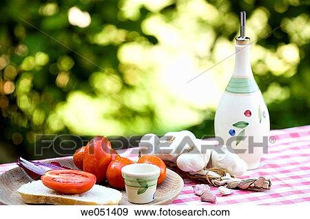 Stock Photo - bread, Bread slice, cruet, cuisine, day. Fotosearch