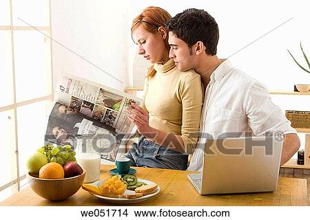 breakfast, computer, at-home View Large Photo Image Picture - breakfast, computer, at-home. Fotosearch