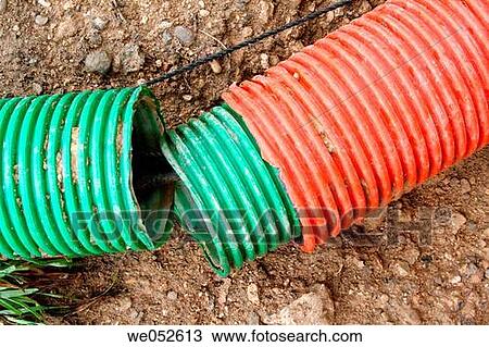 Stock Image - broken, Building material, communicate, communication, concept. Fotosearch