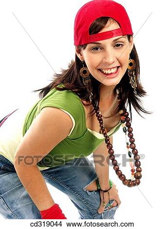 brunette, clipping path, cap, adolescence View Large Photo Image Picture - brunette, clipping path, cap, adolescence. Fotosearch