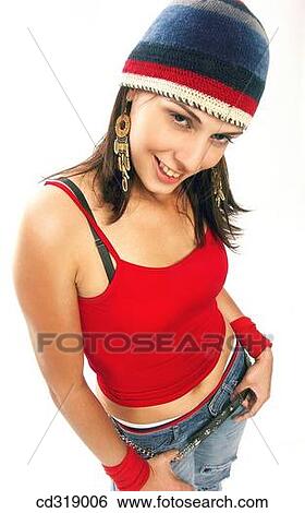 brunette, clipping path, cap, adolescence View Large Photo Image Stock Photograph - brunette, clipping path, cap, adolescence. Fotosearch