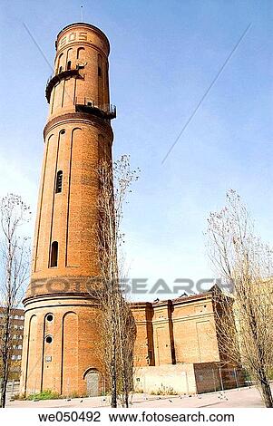 Stock Image - building, abandonment, brick, Barcelona, architecture, abandoned. Fotosearch