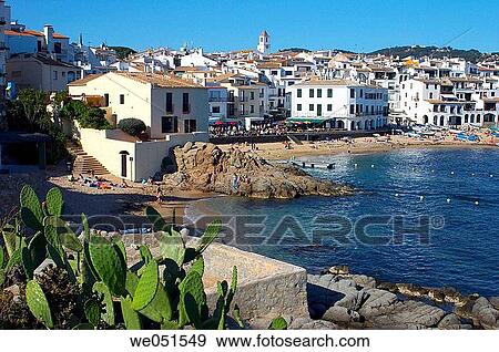 Calella de Palafrugell. Baix Empord?, Costa Brava, Girona province. Catalonia, Spain View Large Photo Image Stock Photo - Calella de Palafrugell. Baix Empord?, Costa Brava, Girona province. Catalonia, Spain. Fotosearch