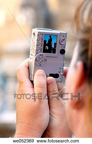 Stock Photo - camera, Close-up, contemporary, Digital camera. Fotosearch