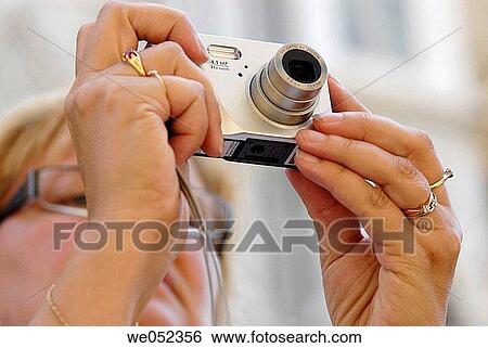Stock Photograph - camera, Close-up, contemporary, Digital camera. Fotosearch