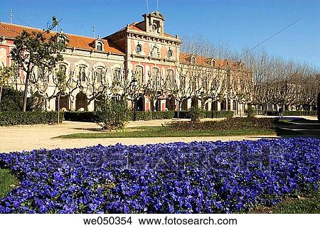Picture - Catalan Parliament in Ciutadella park, Barcelona. Catalonia, Spain. Fotosearch