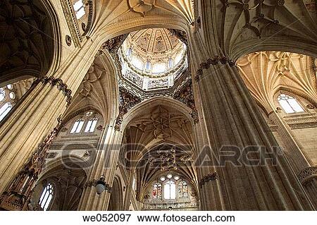 Central nave vaults of Gothic cathedral, Salamanca. Castilla-Le? n, Spain View Large Photo Image Stock Photo - Central nave vaults of Gothic cathedral, Salamanca. Castilla-Le? n, Spain. Fotosearch