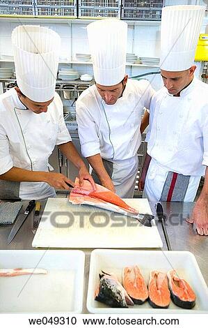 Chefs cutting salmon. Luis Irizar cooking school. Donostia, Gipuzkoa, Basque Country, Spain View Large Photo Image Stock Image - Chefs cutting salmon. Luis Irizar cooking school. Donostia, Gipuzkoa, Basque Country, Spain. Fotosearch