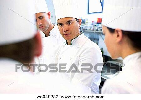 Stock Image - Chefs. Luis Irizar cooking school. Donostia, Gipuzkoa, Basque Country, Spain. Fotosearch