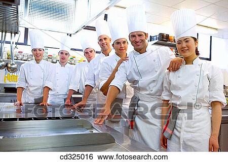 Stock Photograph - Chefs. Luis Irizar cooking school. Donostia, Gipuzkoa, Basque Country, Spain. Fotosearch