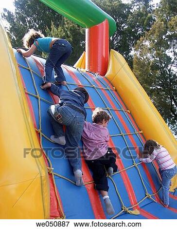 Stock Photo - childhood, activity, child, ascending, amusement, 3-4 years. Fotosearch