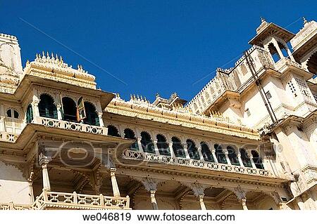 Stock Photo - City Palace. Udaipur. Rajasthan. India.. Fotosearch