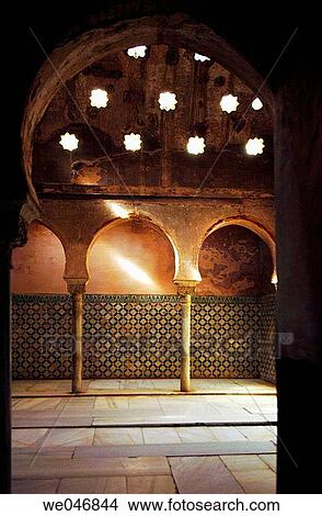 Comares Bath in the Alhambra. Granada. Andalusia. Spain View Large Photo Image Picture - Comares Bath in the Alhambra. Granada. Andalusia. Spain. Fotosearch