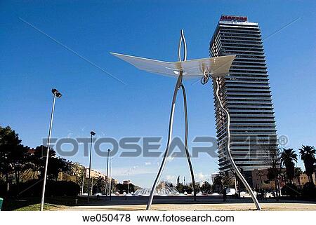 ? David and Goliath? sculpture by Antoni Llena (1992) and Mapfre tower, Parc de les Cascades, Olympic Village. Barcelona. Catalonia, Spain View Large Photo Image Stock Photo - ? David and Goliath? sculpture by Antoni Llena (1992) and Mapfre tower, Parc de les Cascades, Olympic Village. Barcelona. Catalonia, Spain. Fotosearch