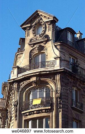 Decorated facade of apartment for rent. Paris. France View Large Photo Image Stock Photo - Decorated facade of apartment for rent. Paris. France. Fotosearch