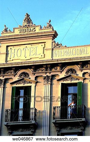 Fa? ade of the Hotel Internacional. Barcelona. Spain View Large Photo Image Stock Photo - Fa? ade of the Hotel Internacional. Barcelona. Spain. Fotosearch