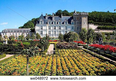 flowerbed In Villandry castle View Large Photo Image Stock Image - flowerbed In Villandry castle. Fotosearch