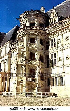 Fran? ois I wing's staircase, Blois. Loire Valley, France View Large Photo Image Stock Photography - Fran? ois I wing's staircase, Blois. Loire Valley, France. Fotosearch